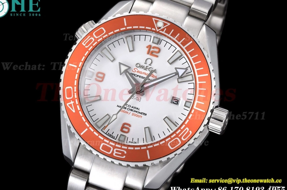SS Orange 600m White 43mm Seamaster Dial GDF MY8215 SS 0331